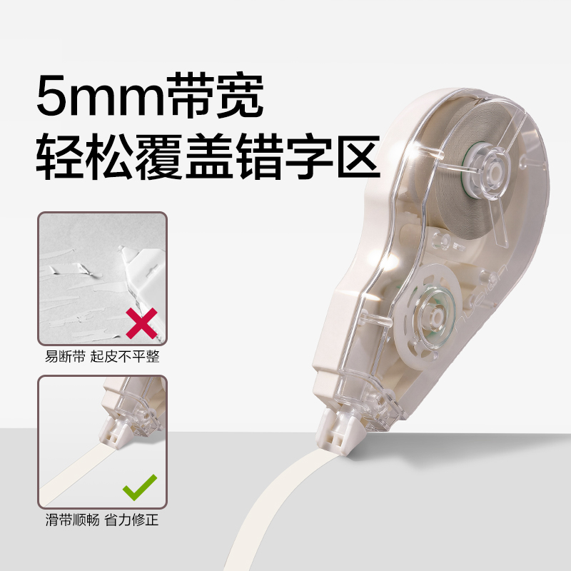NS225-100DZ省力修正带套装5mm*20m*5(瓷白色)(套)