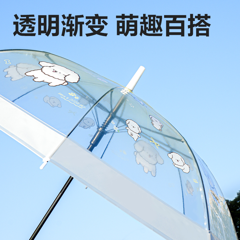 纵横LY502印花透明长柄伞(混)(把)