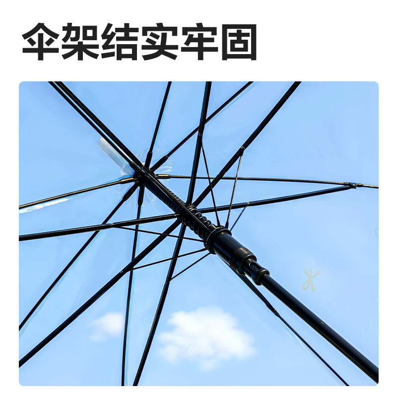 纵横LY502印花透明长柄伞(混)(把)