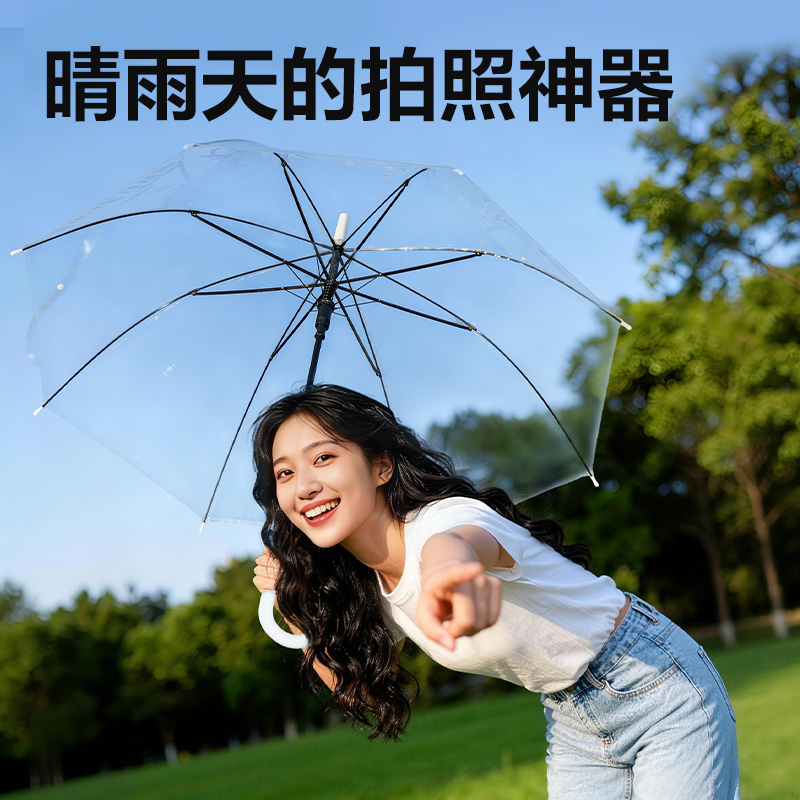 纵横LY500透明长柄伞(透明)(把)