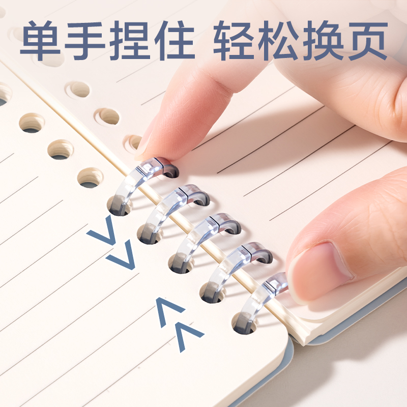 纵横HB5-17五孔可开合活页本PP壳(绿)(本)