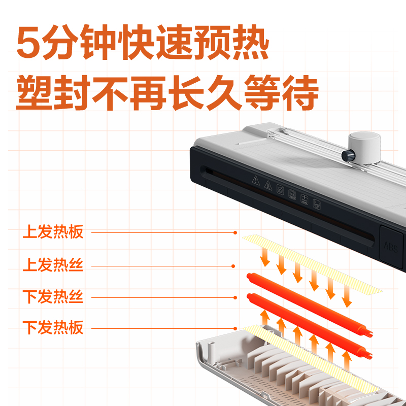 纵横GQ308商务塑封机(白)(台)