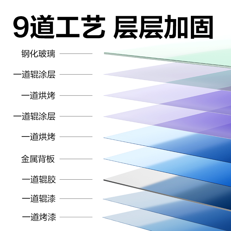 纵横MZ700_H型架无框磁性玻璃白板1200*900mm(灰)(块)
