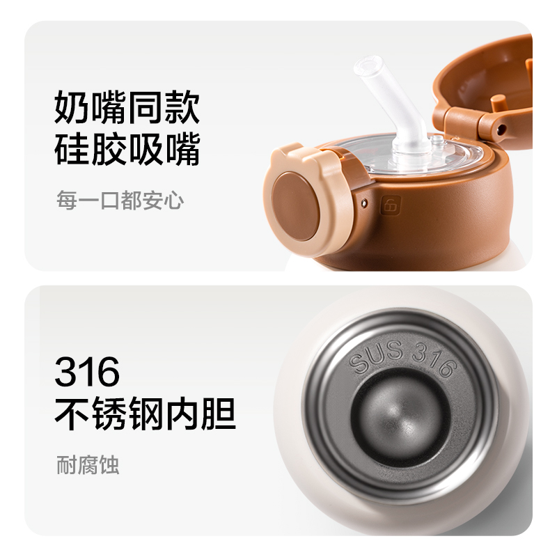 纵横LL630儿童保温杯(一杯多盖)(630ml)(粉）