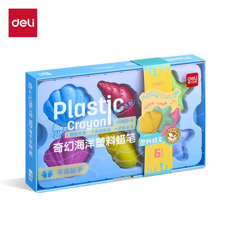 纵横HM865-6奇幻海洋塑料蜡笔(混)（盒）