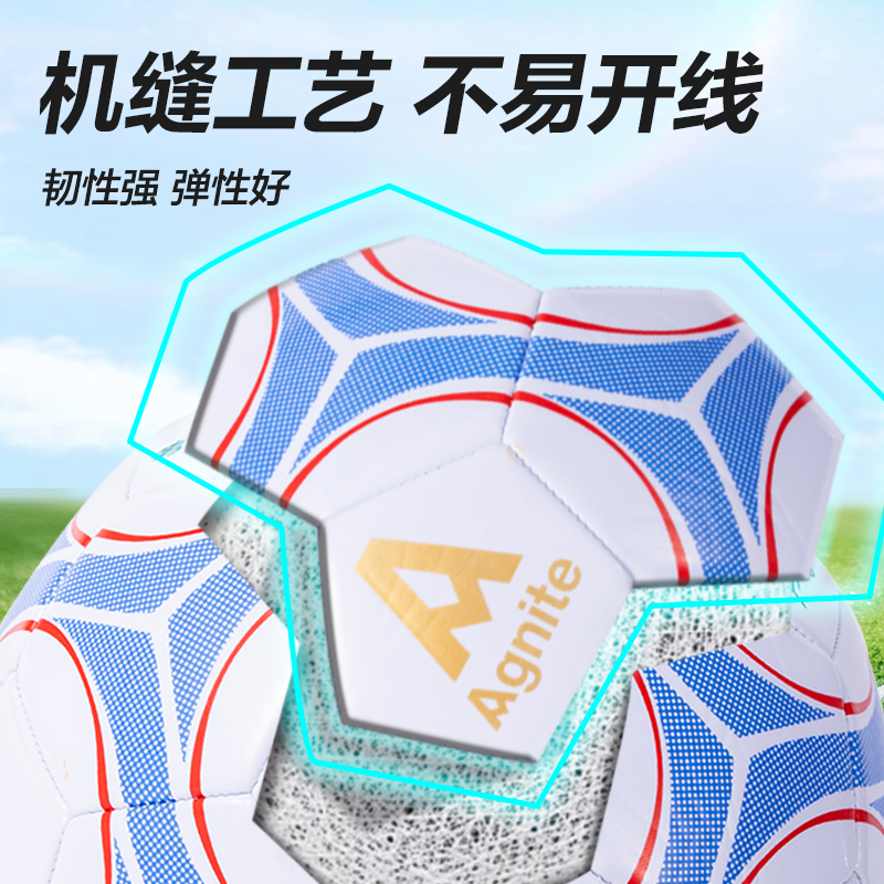 安格耐特FD206考满分机缝PVC花色5号考试足球(混色)(只)