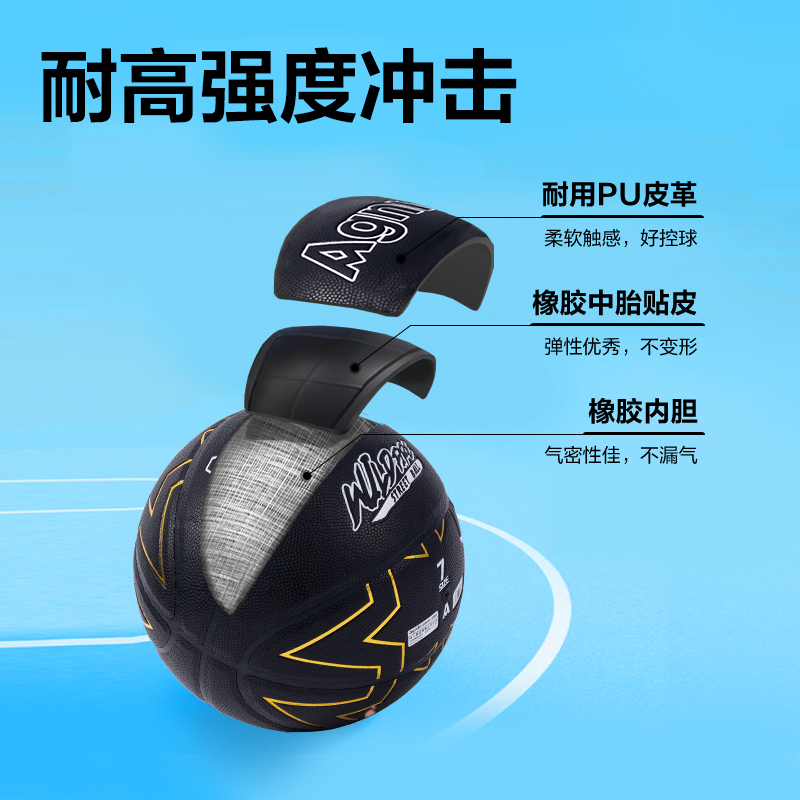 安格耐特FD149考满分7号吸湿PU考试篮球(混色)(只)