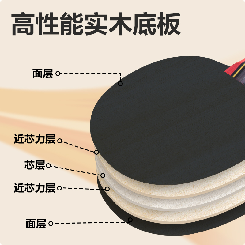 安格耐特FH223考满分三星级考试乒乓拍(单拍)(混)(只)