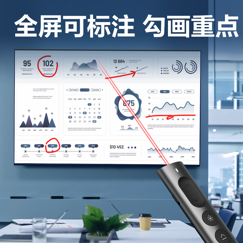 纵横MA223激光翻页笔(灰)(支)