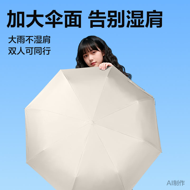 纵横LY610自动晴雨伞(8K58)(米白)(把)