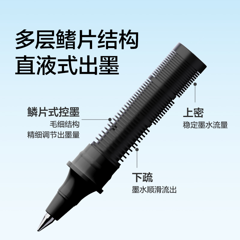 纽赛NS765 EASY大容量速干直液笔(黑)