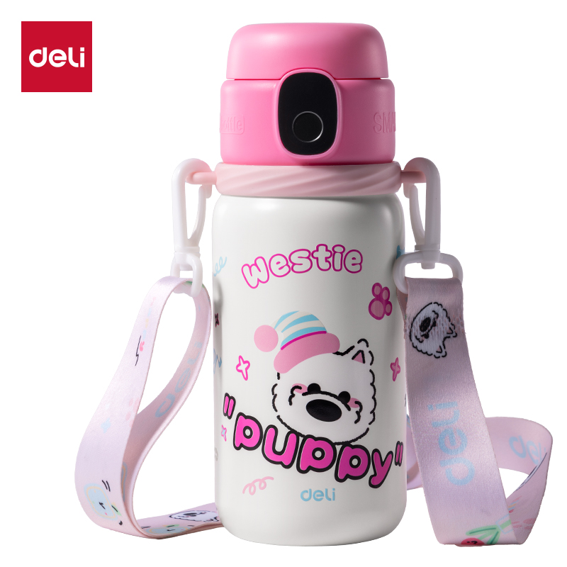 纵横LL661智能指纹杯600mL316不锈钢内胆粉色(礼盒装)