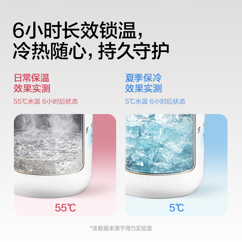 纵横LL661智能指纹杯600mL316不锈钢内胆粉色(礼盒装)