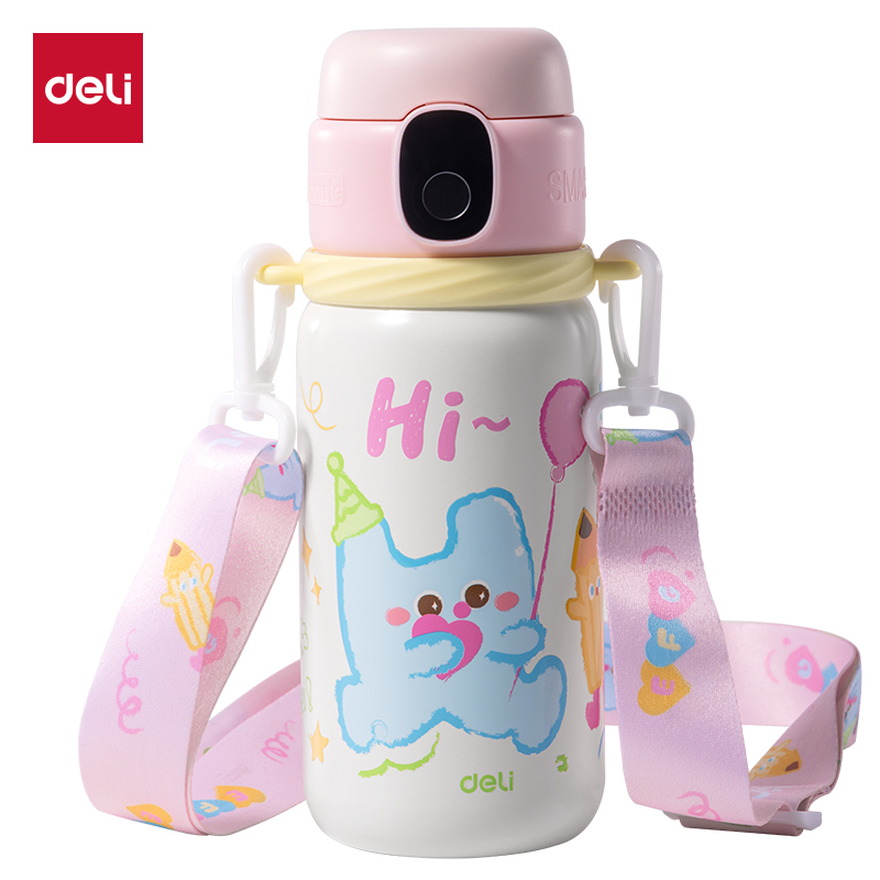 纵横LL660智能指纹杯600mL316不锈钢内胆粉色(礼盒装)