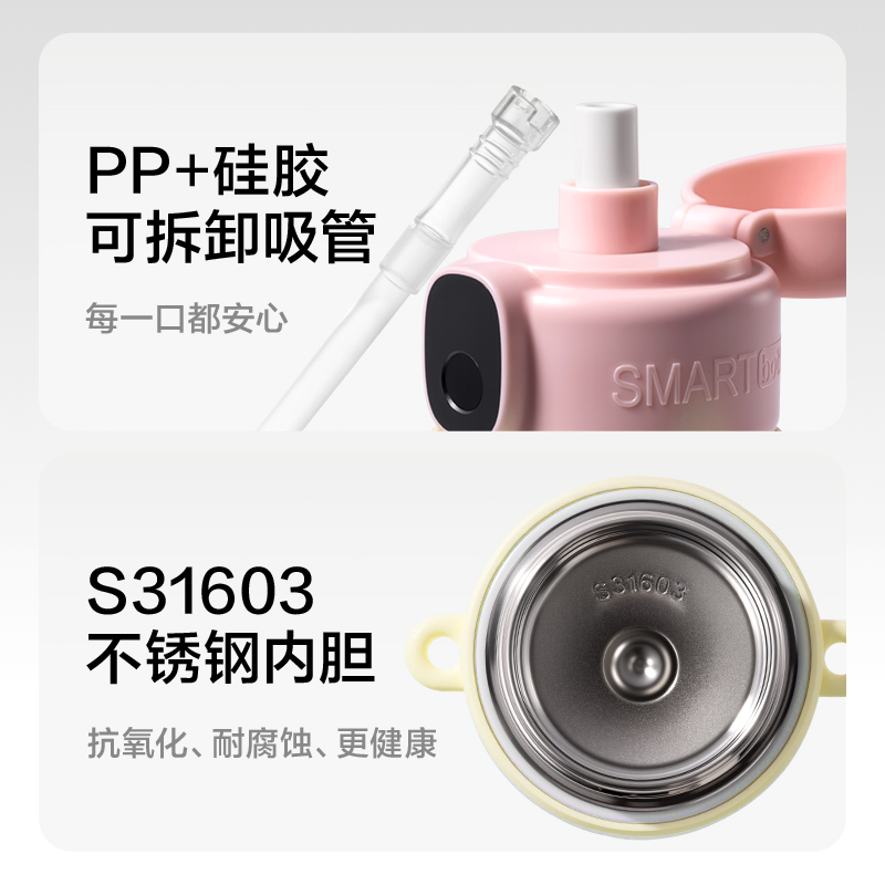 纵横LL660智能指纹杯600mL316不锈钢内胆白色(礼盒装)