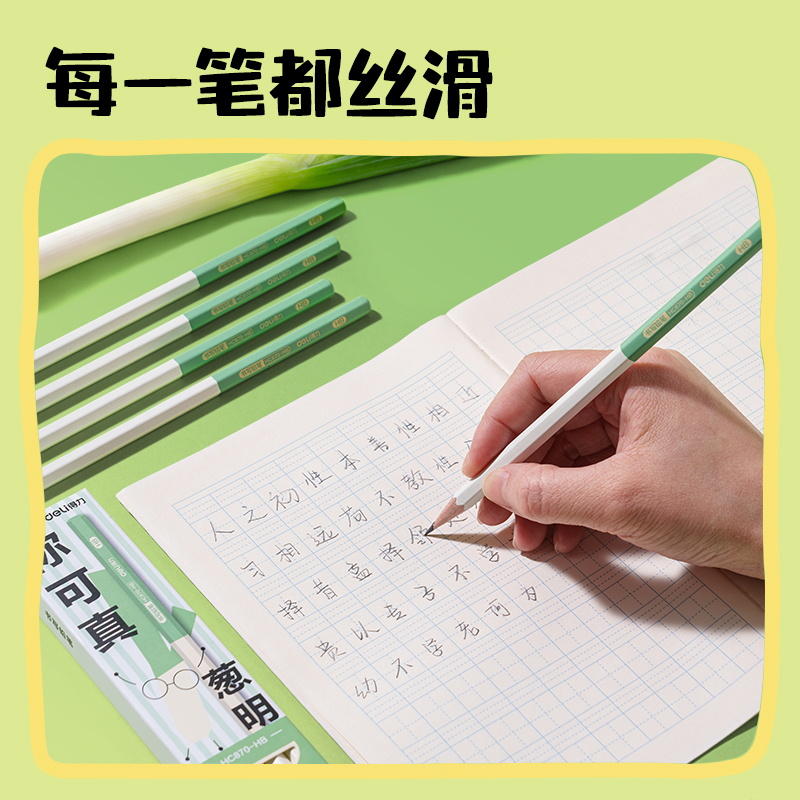 纵横HC870-HB六角彩杆书写铅笔HB(混)(10支/盒)