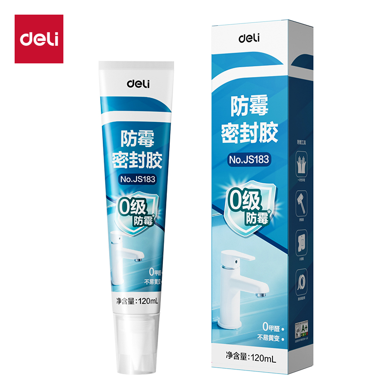 纵横JS183防霉密封胶0级1倍(白)(120ml/盒)