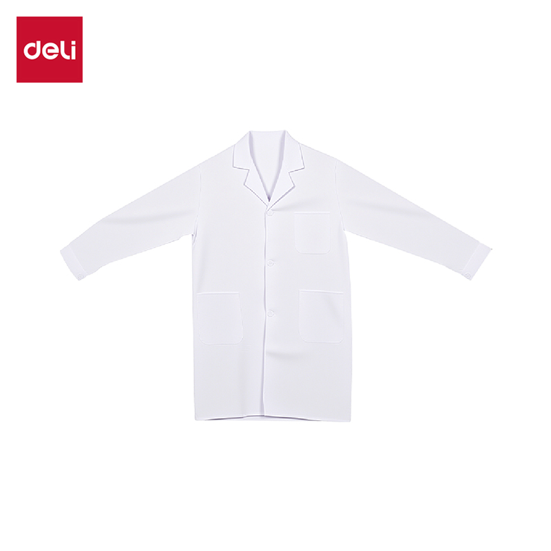 纵横LQ646纽扣长袖款白大褂XXL码(白)(1件/袋)