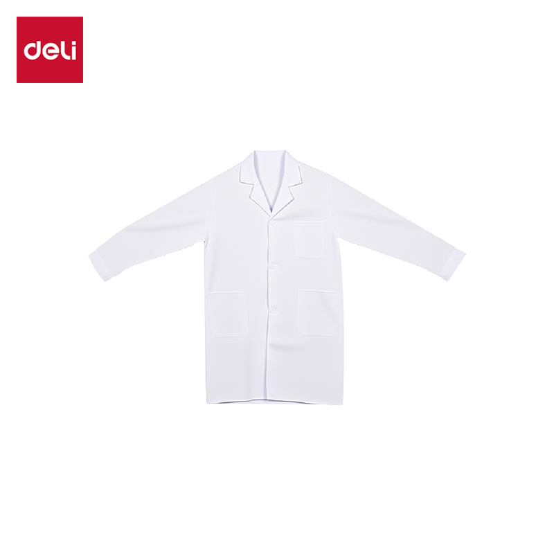 纵横LQ646纽扣长袖款白大褂L码(白)(1件/袋)