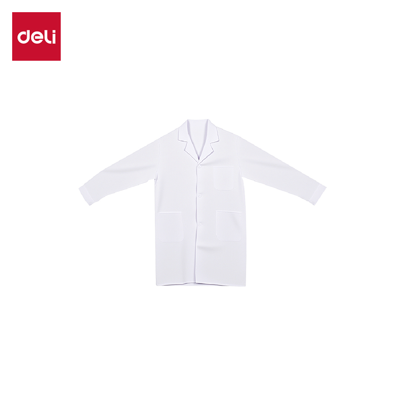 纵横LQ646纽扣长袖款白大褂M码(白)(1件/袋)