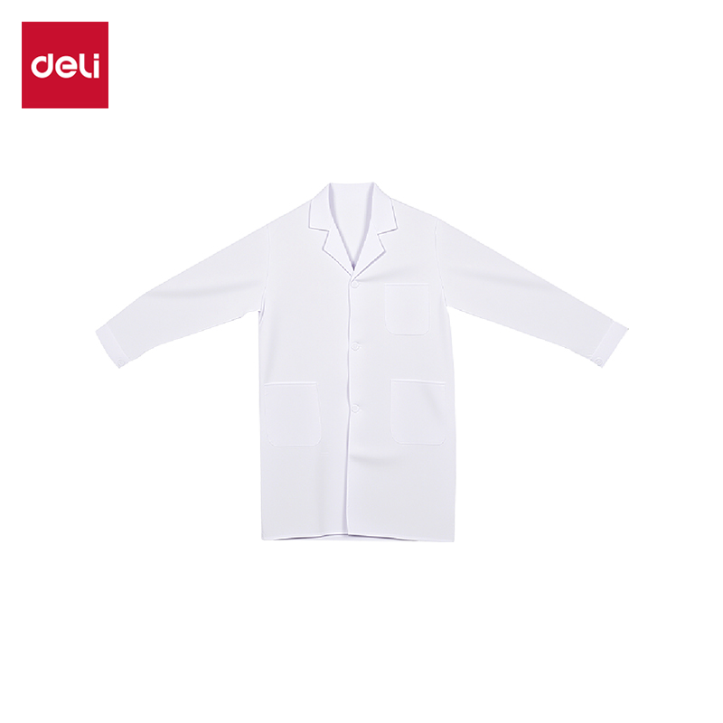 纵横LQ646纽扣长袖款白大褂XL码(白)(1件/袋)