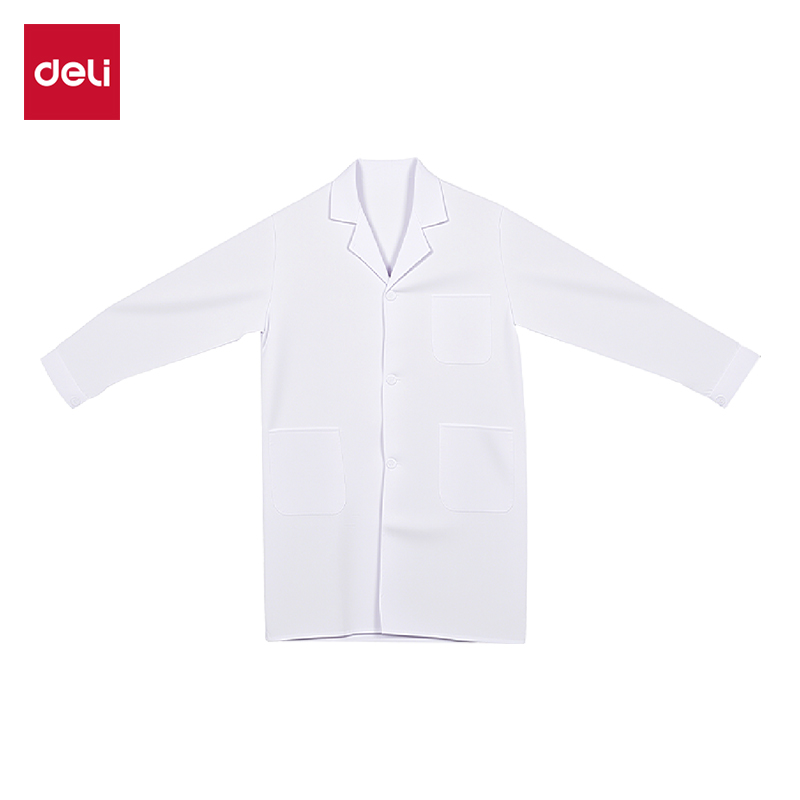 纵横LQ646纽扣长袖款白大褂XXXL码(白)(1件/袋)