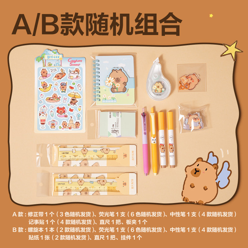 NN2495A纵横卡皮巴拉文具福袋套装(混)(袋)