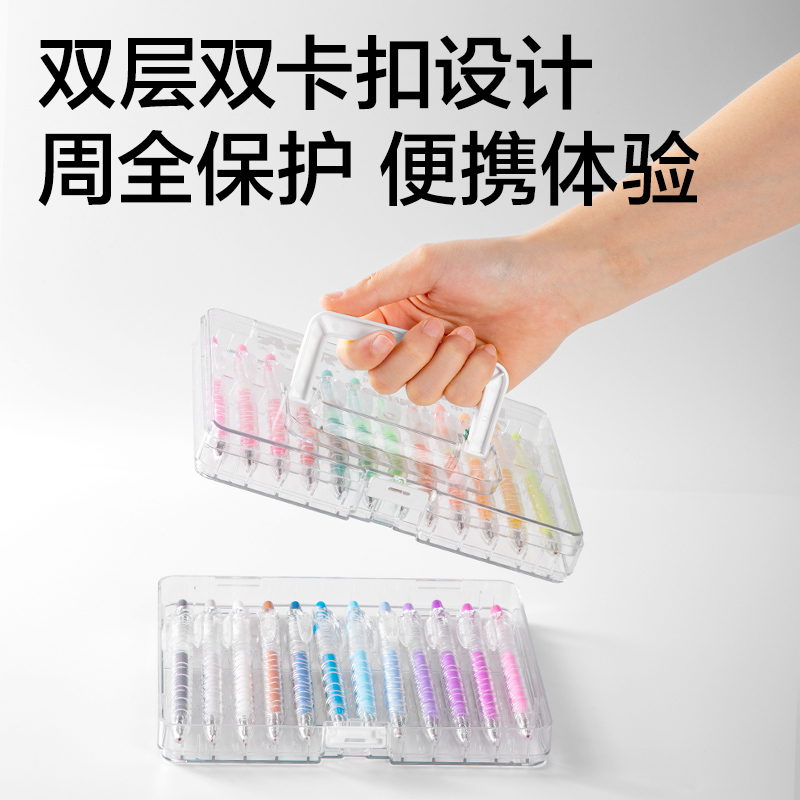 纵横SA572大容量丙烯彩色中性笔1.0mm按动子弹头(混)(24支/盒)