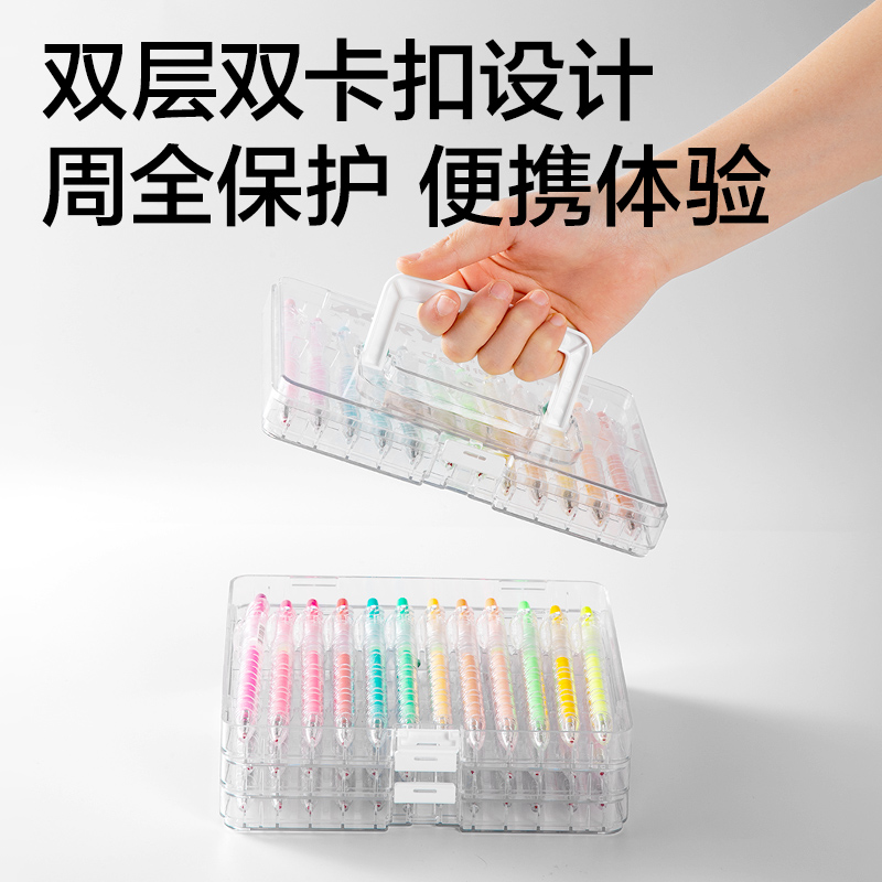 纵横SA573大容量丙烯彩色中性笔1.0mm按动子弹头(混)(48支/盒)
