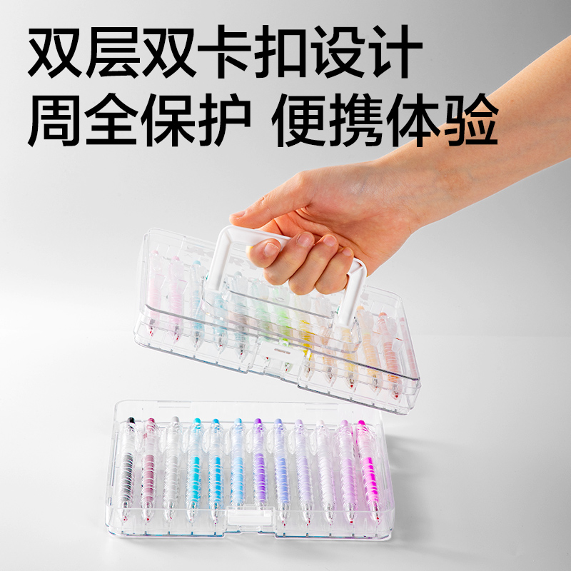 纵横SA571大容量丙烯彩色中性笔1.0mm按动子弹头(混)(24支/盒)
