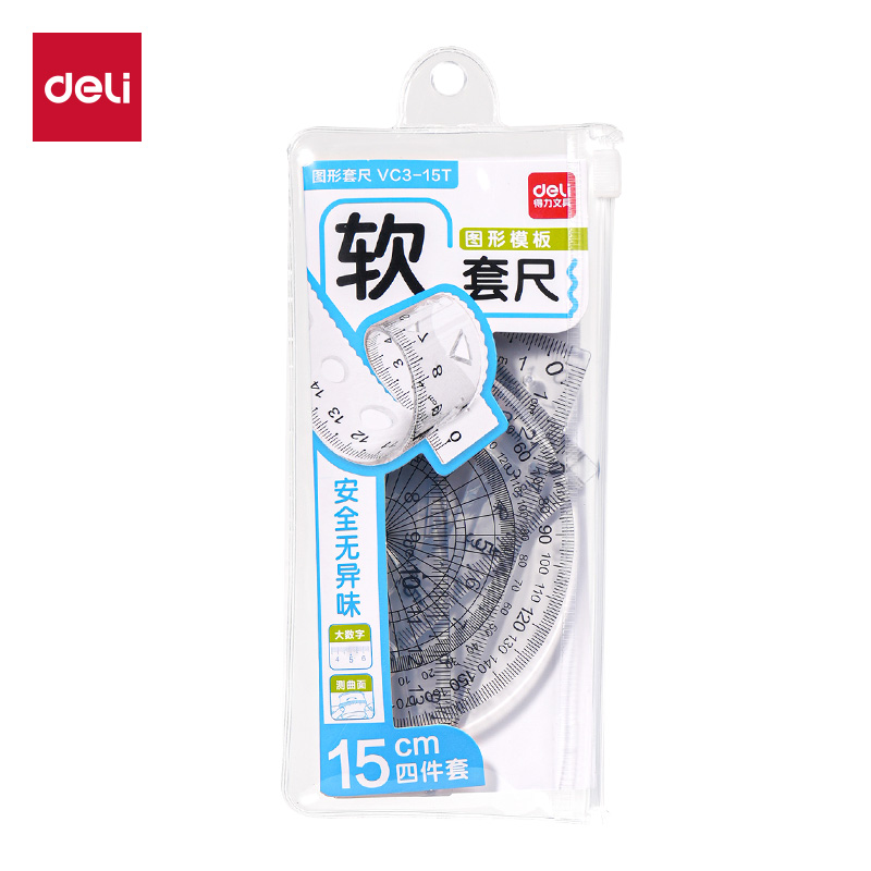 纵横VC3-15T安全无异味图形软套尺15cm(透明)(套)