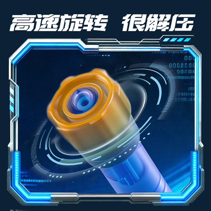 纵横SS040六边形战士太空转神速干转动中性笔0.5mm三球珠CS头(黑)(支)