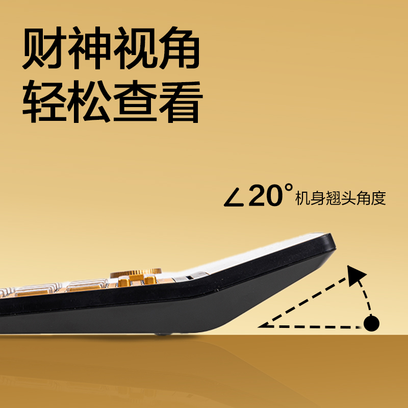 纵横TE168财神语音计算器(金色)(台)