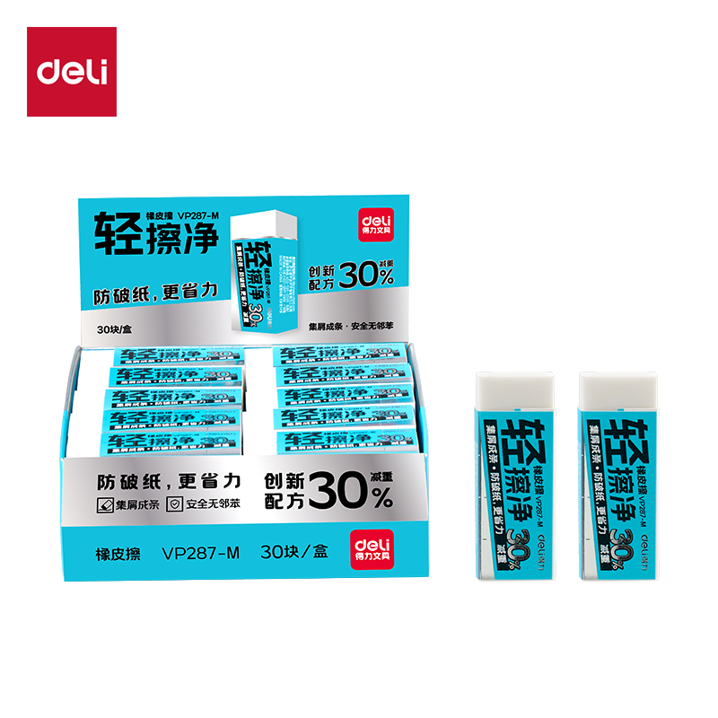 纵横VP287-M轻擦净橡皮擦中号(白)(块)