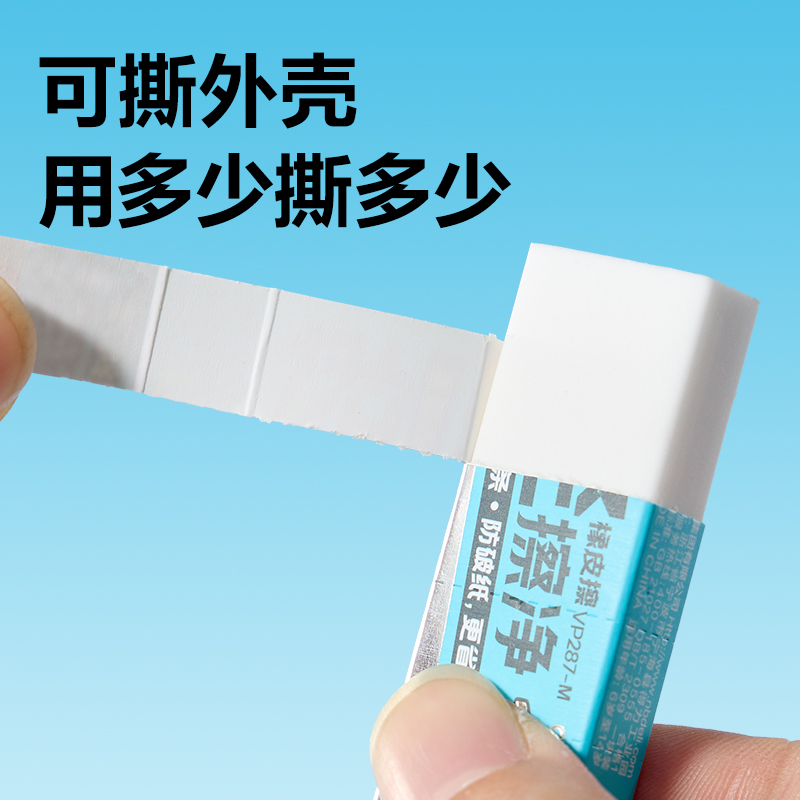 纵横VP287-M轻擦净橡皮擦中号(白)(块)