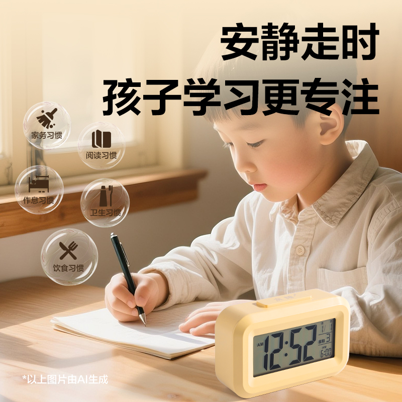 纵横LE128时钟-闹钟(黄)(台)