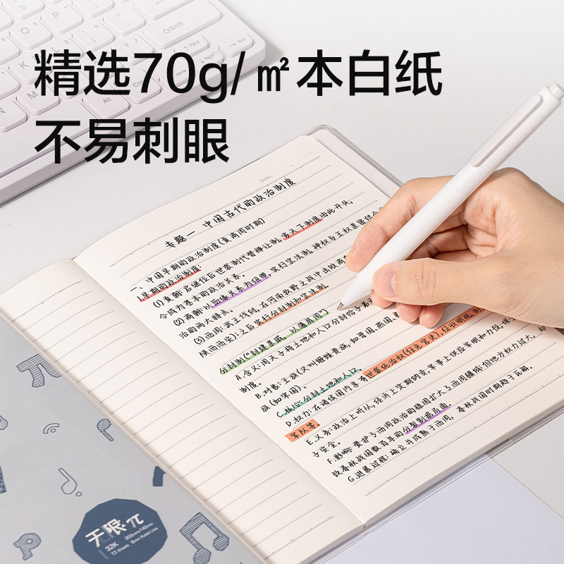 纵横T3272巨透胶套本32K 72张(无限π)(本)