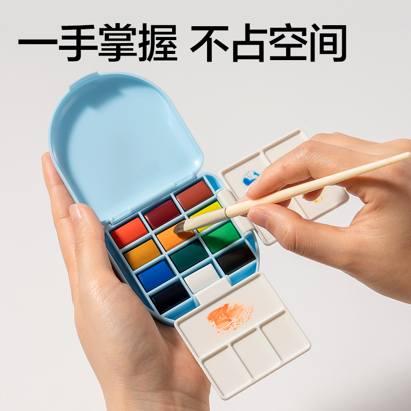 dmast丹途RW102丹途颜料-丹途水彩PP盒12色(混)(12色/盒)