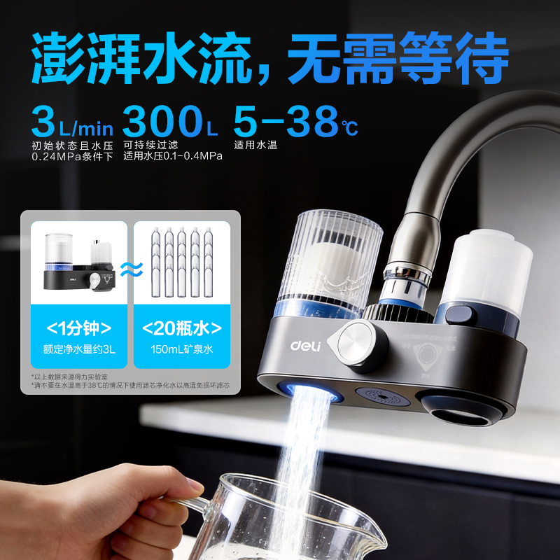 纵横LD480龙头净水器（一机一芯）（灰)(台)