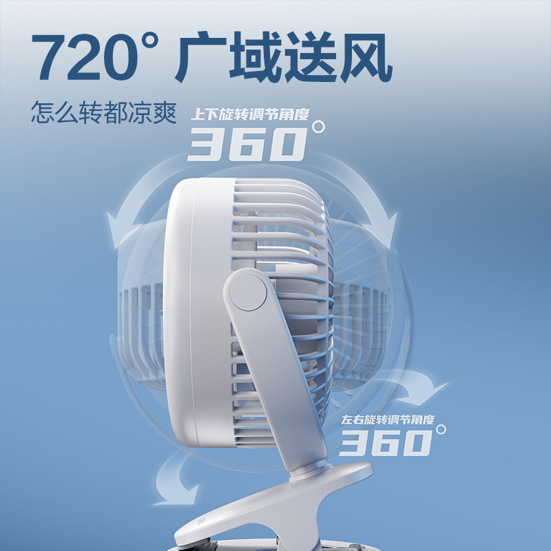纵横LK220插电款台夹风扇(白)(台)