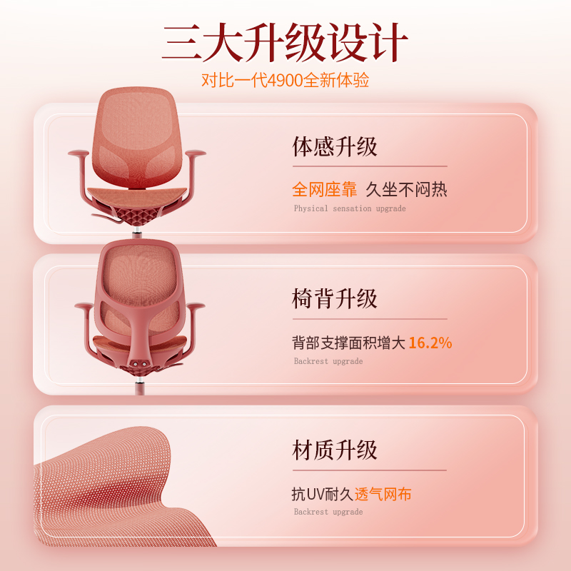 纵横4900U职员网椅(红)(把)