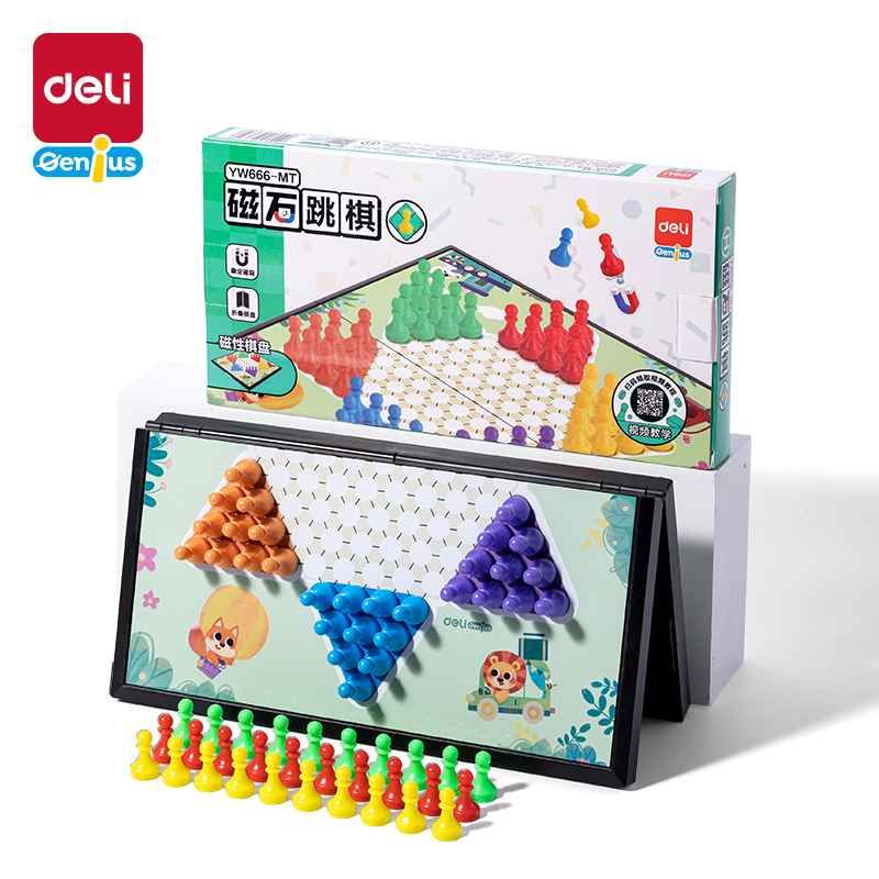 纵横YW666-MT中号磁石跳棋(混)(盒)