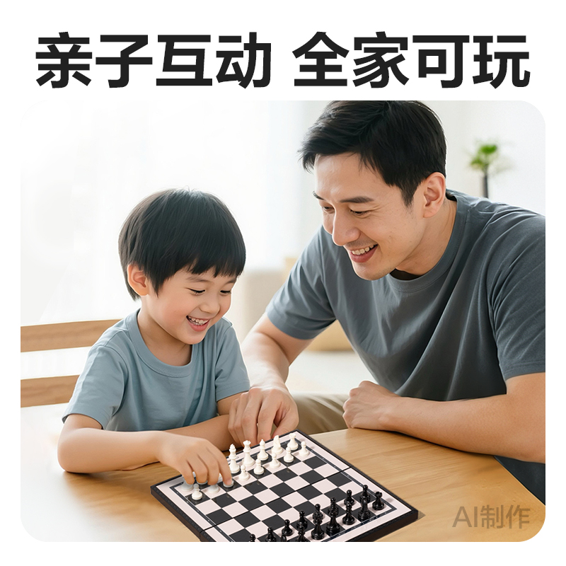 纵横YW666-MG中号磁石国际象棋(混)(盒)