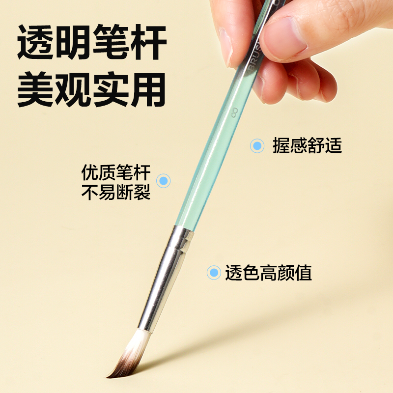纵横HS716三支装美术画笔套装(蓝色)(袋)