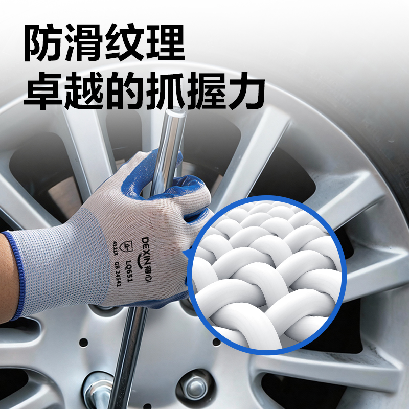 纵横得心LQ651丁腈手套(白)(12双/425g/袋)(22.5*10cm)