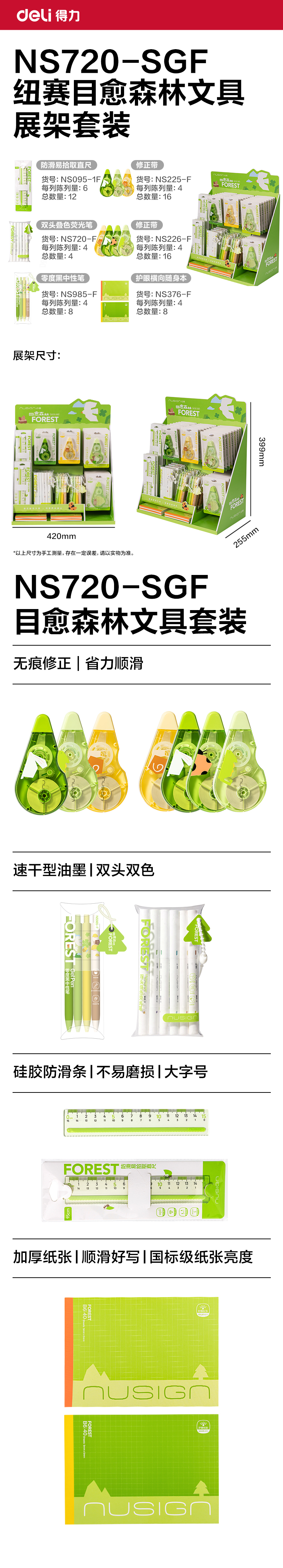 纽赛NS720-SGF目愈森林文具展架(高龄)(混)(套)