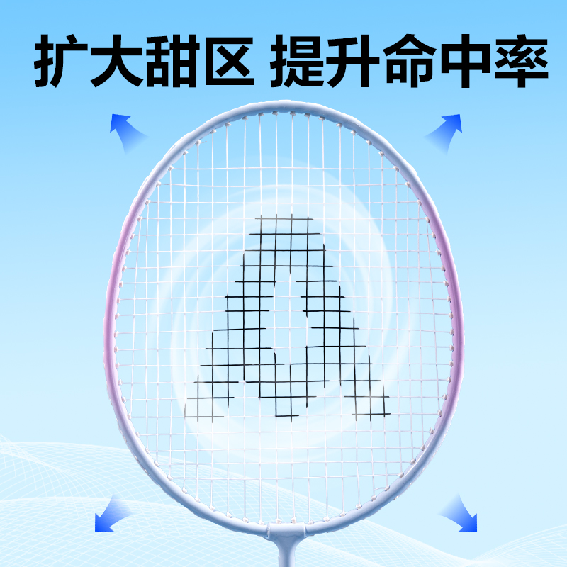安格耐特FH122-7铁合金羽毛球拍(对拍装)(蓝紫、紫粉)(付)