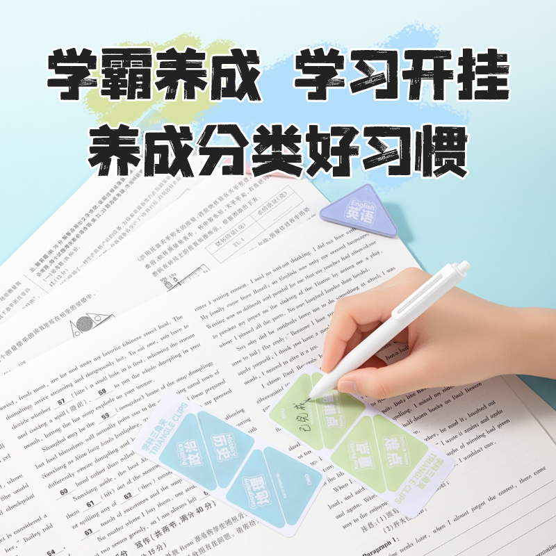 纵横TP535学科三角夹袋装(混)（6个/袋）