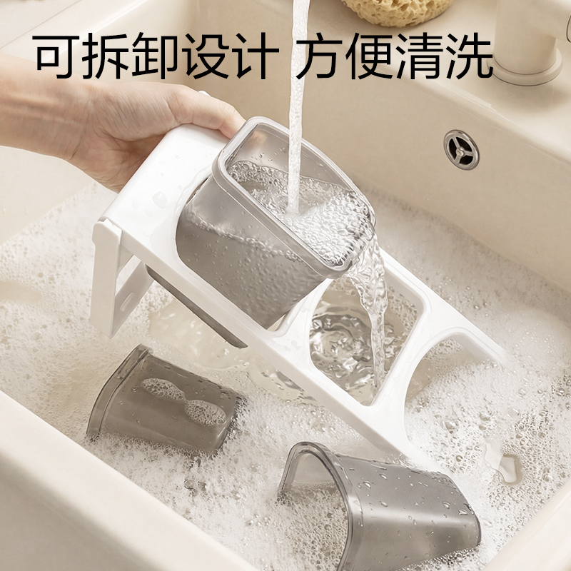 纵横PK166三格斜插笔筒(白)(盒)
