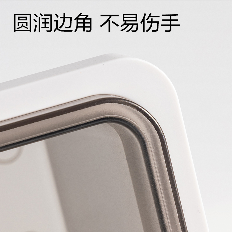 纵横PK166三格斜插笔筒(白)(盒)